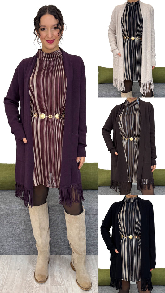 CARDIGAN CON FRANGE