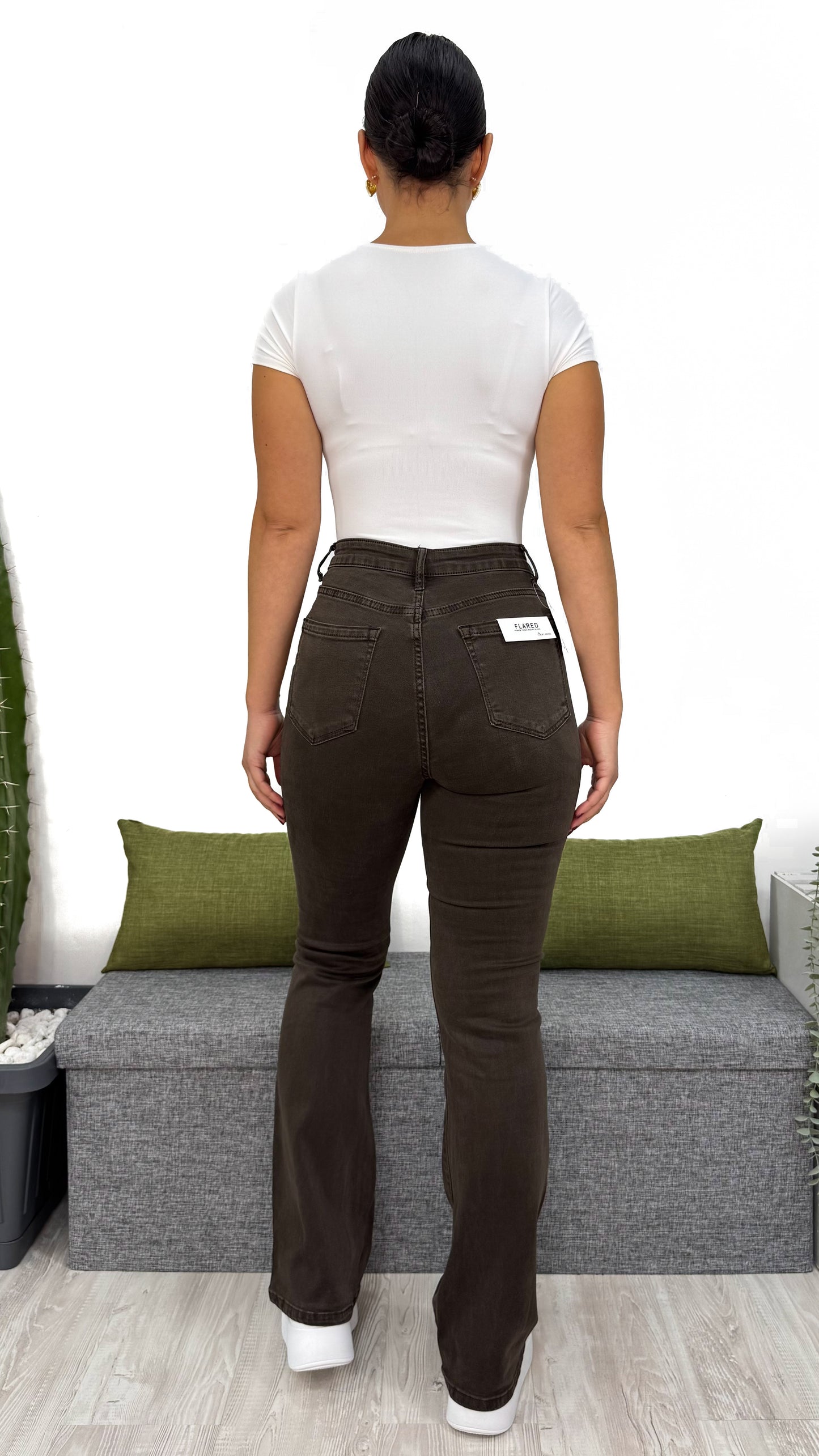 JEANS FLARE CIOCCOLATO