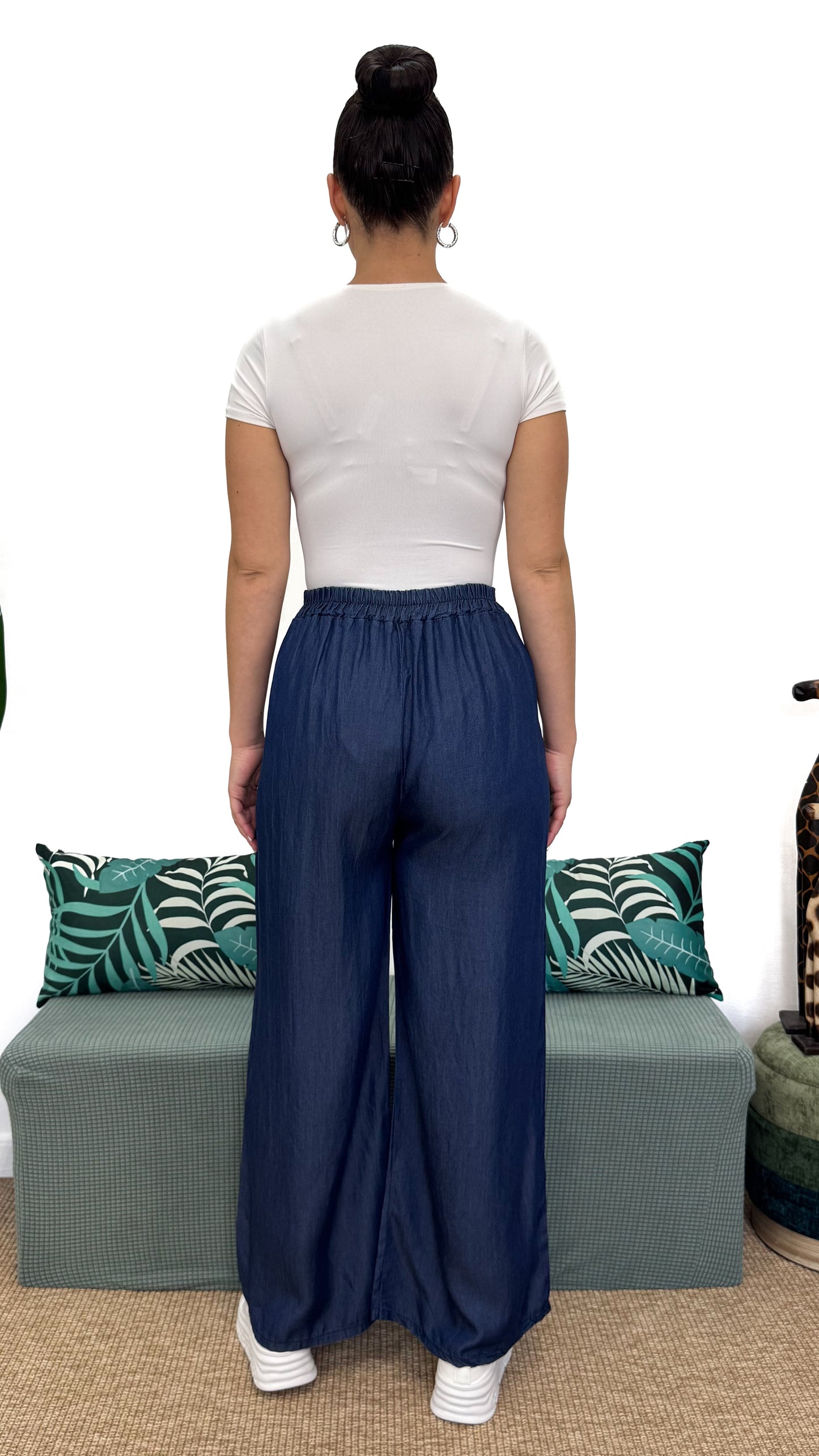 PANTALONE PALAZZO IN DENIM