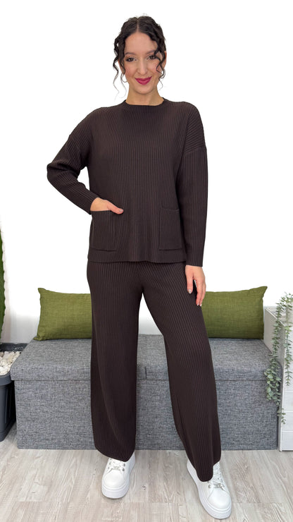 COORDINATO IN MAGLIA A COSTINE