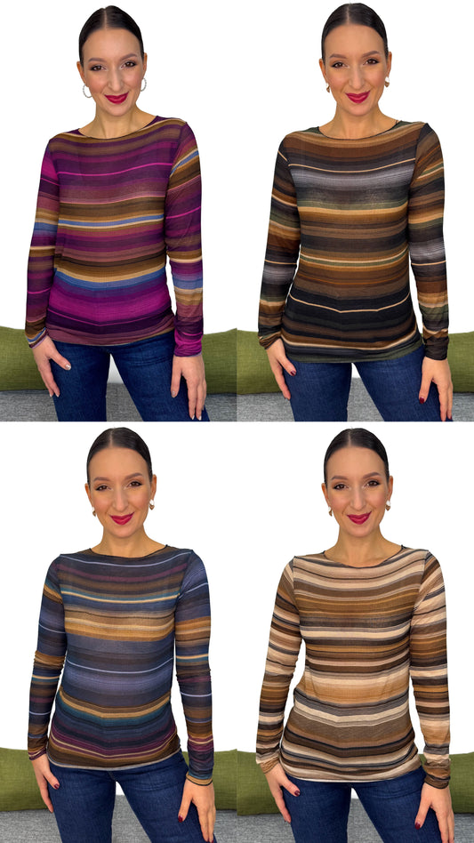 MAGLIA CASHMERE RIGHE