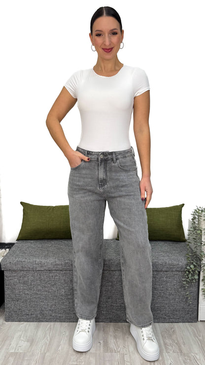 JEANS 2026 GREY MOM-FIT