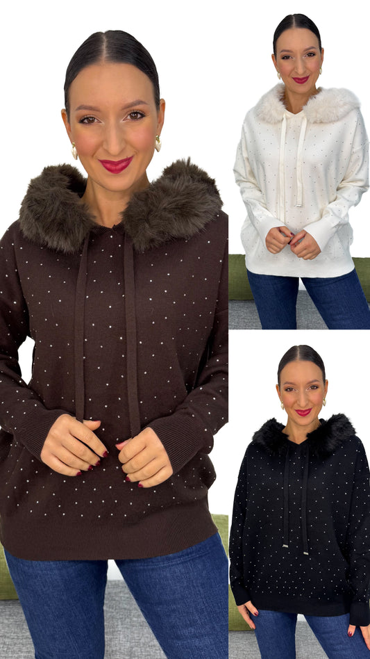 FELPA IN MAGLIA GLITTER