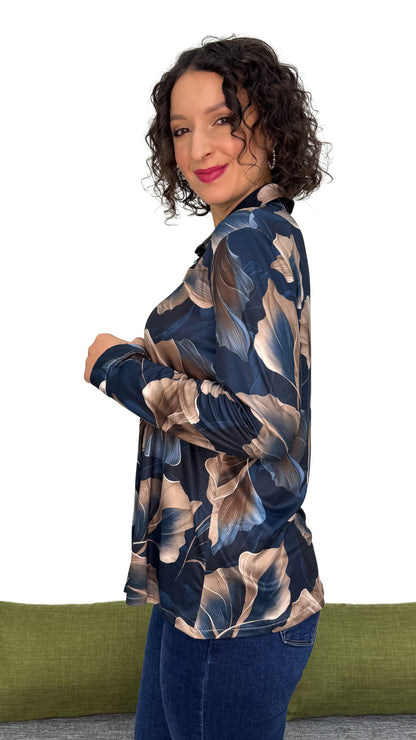 CAMICIA IN MAGLIA FANTASIA