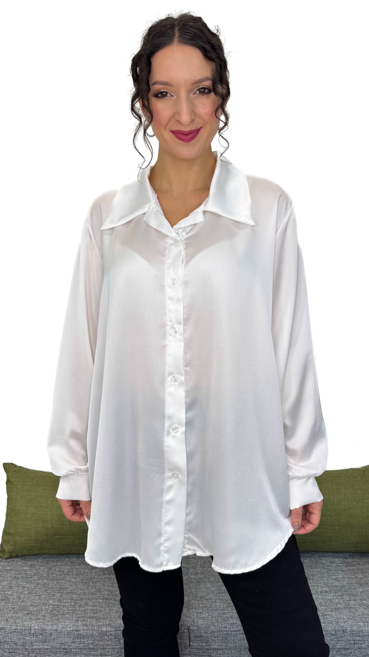 MAXI CAMICIA EFFETTO SETA