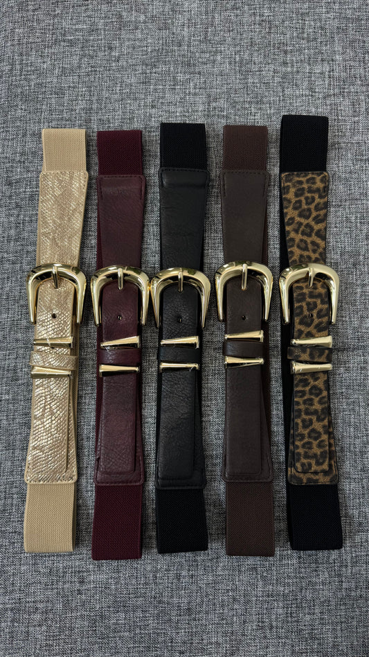 CINTURA ELASTICA FIBBIA TONDA