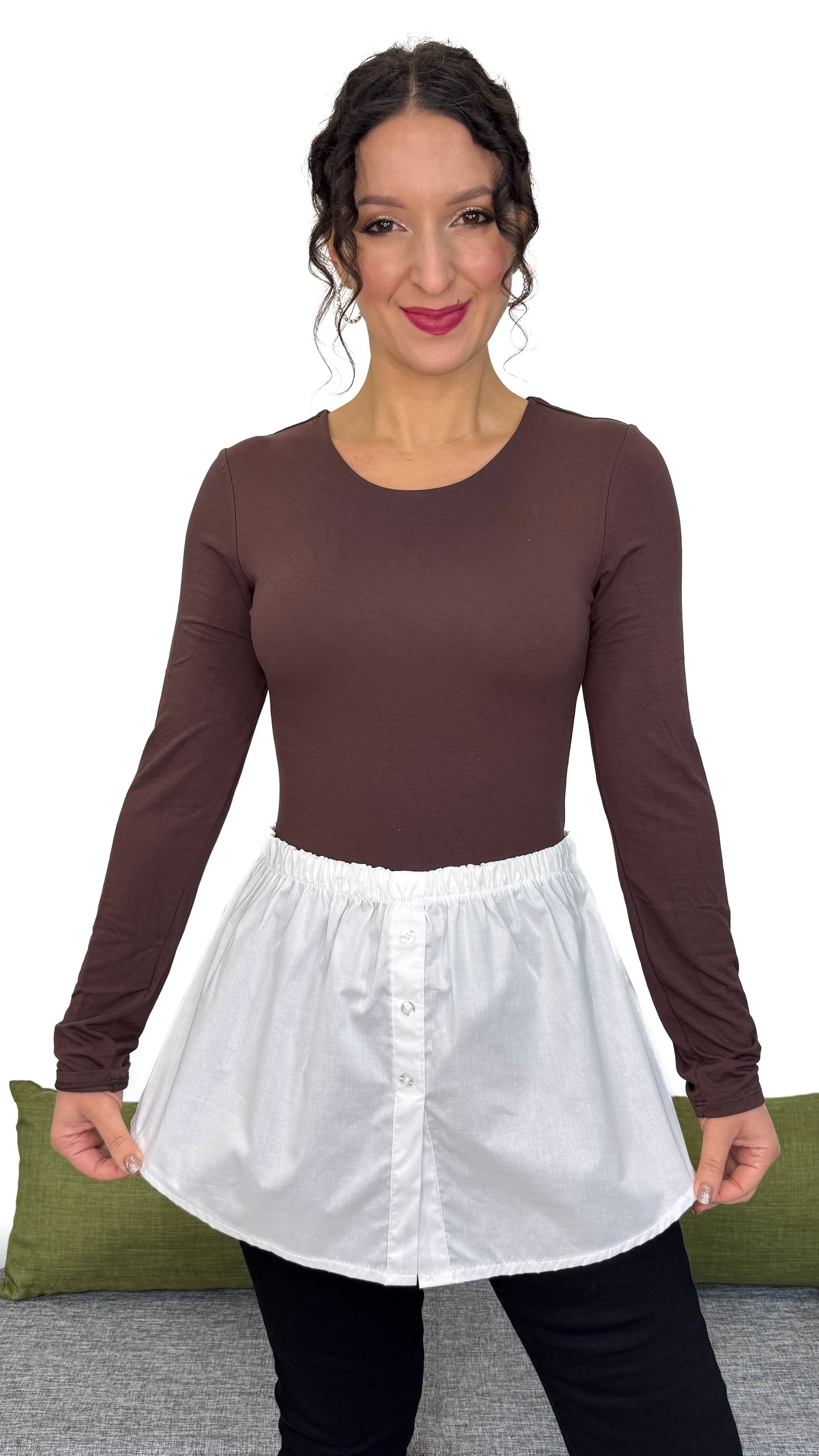 GONNA CAMICIA BIANCA