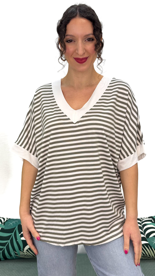 T-SHIRT MORBIDA A RIGHE