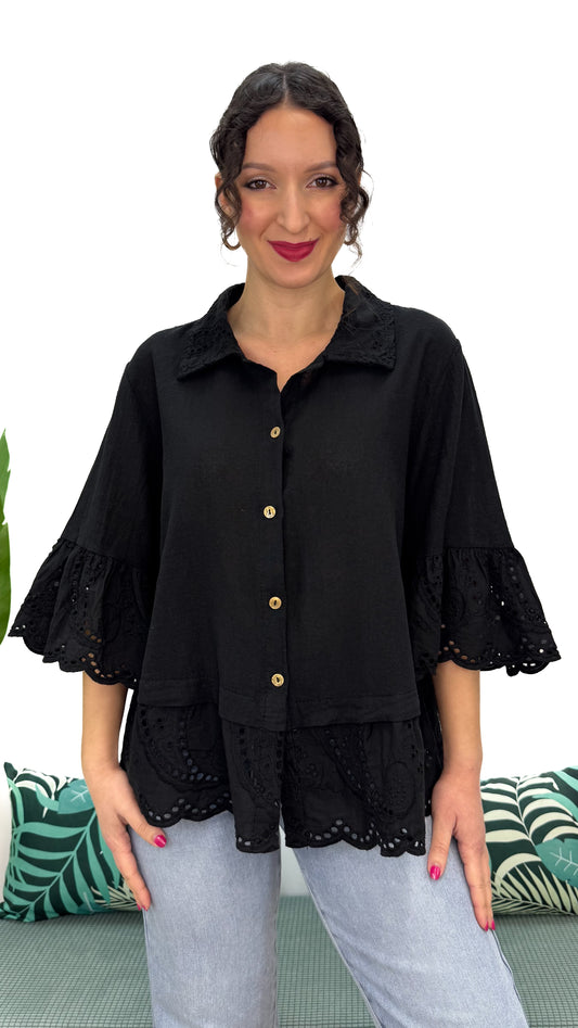 CAMICIA IN PIZZO SANGALLO