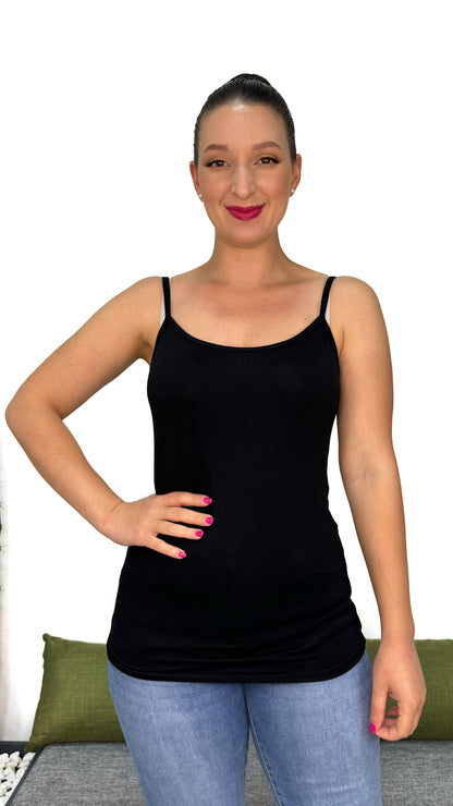 TOP BASIC IN COTONE ELASTICIZZATO