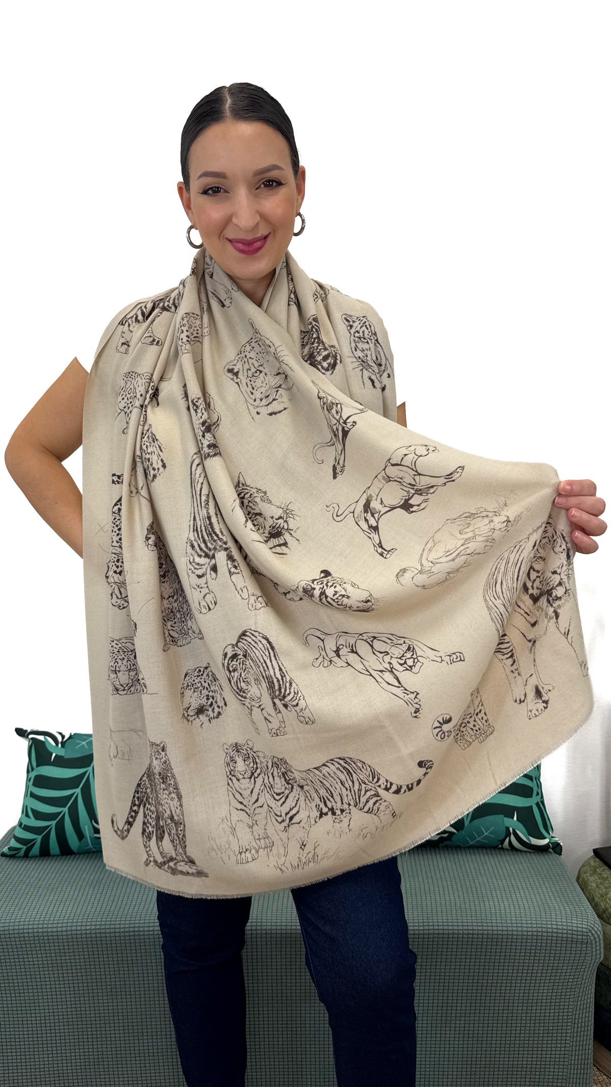 SCIARPA FOULARD FANTASIA TIGRI