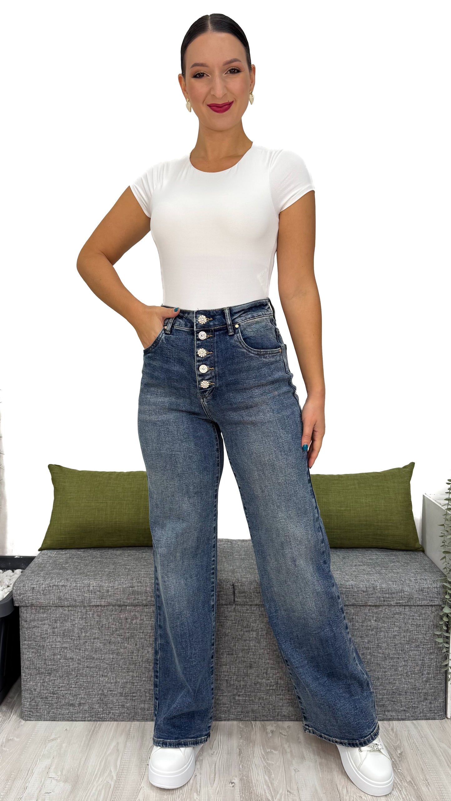 JEANS WIDE LEG GIOIELLO