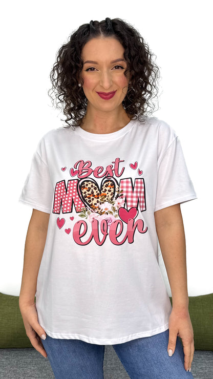 T-SHIRT BEST MOM EVER LINEA MORBIDA