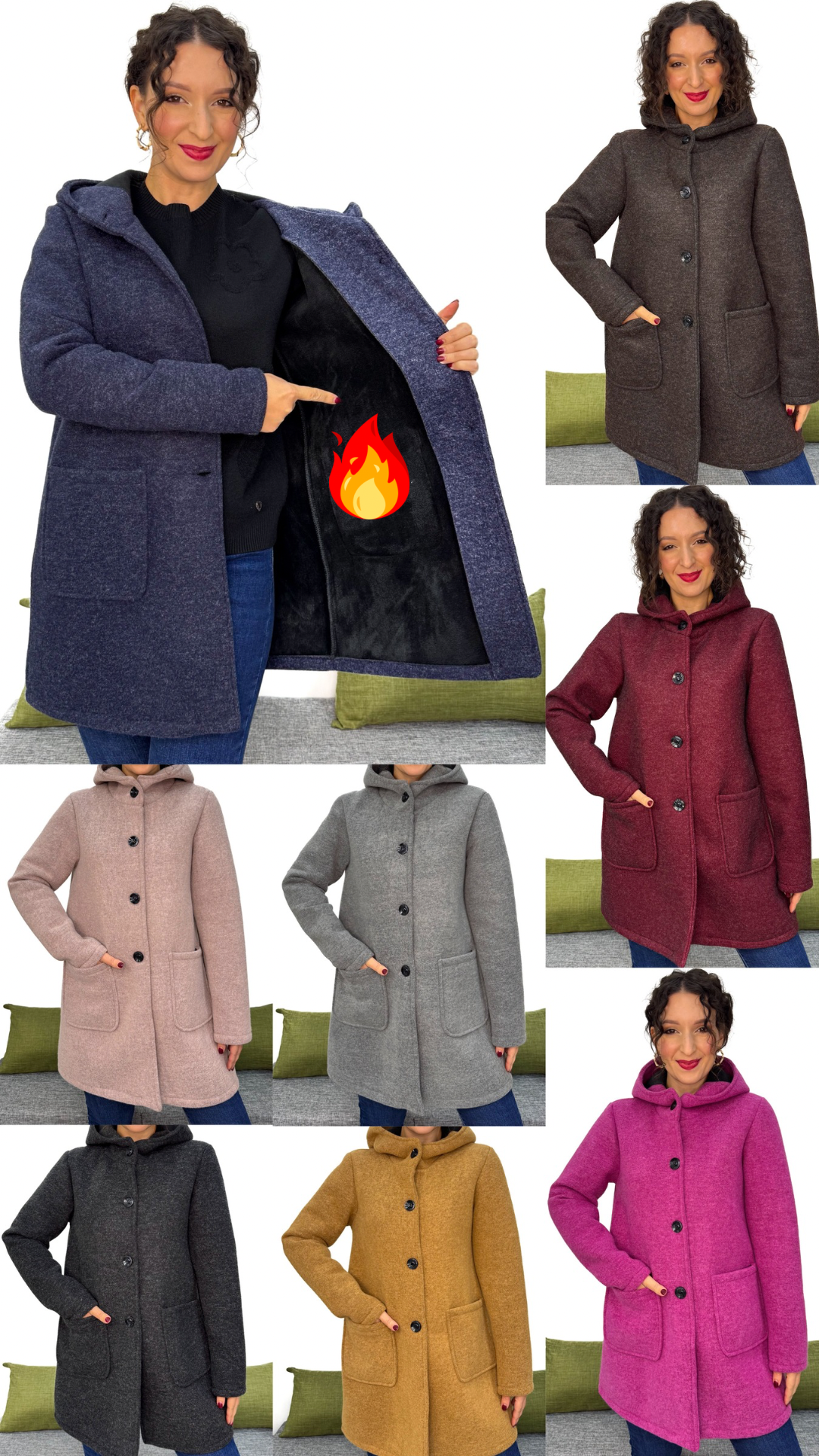 CAPPOTTO BOTTONI con micro pile