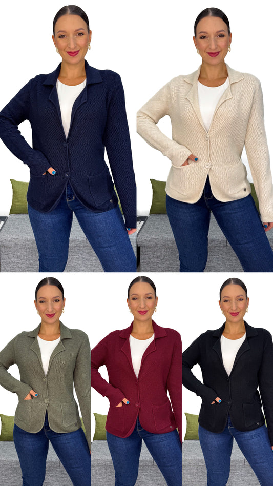 BLAZER IN MAGLIA