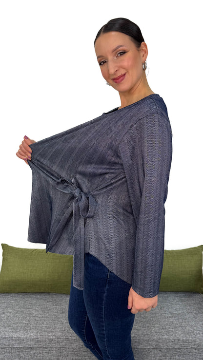 MAGLIA TWEED FIOCCO LATERALE