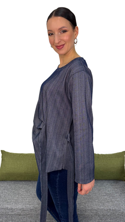 MAGLIA TWEED FIOCCO LATERALE