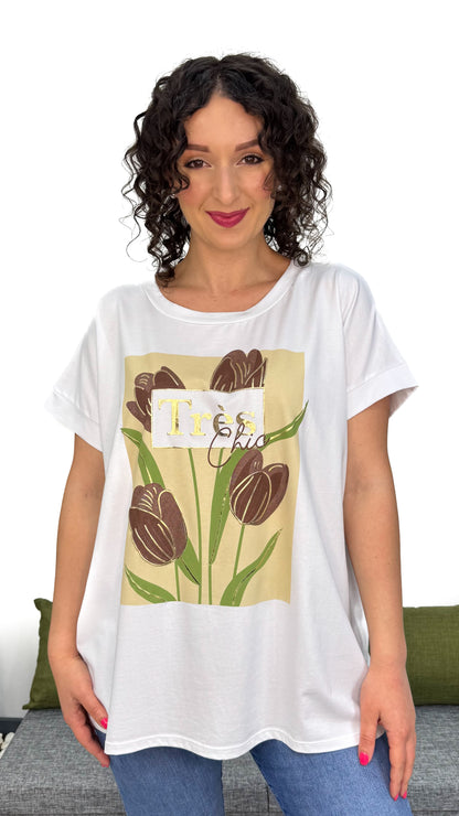 T-SHIRT TULIPANI LINEA MORBIDA