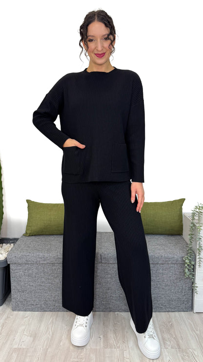 COORDINATO IN MAGLIA A COSTINE