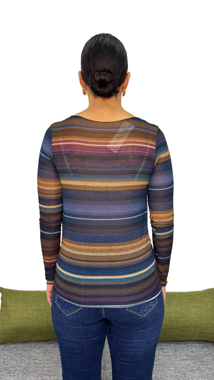 MAGLIA CASHMERE RIGHE