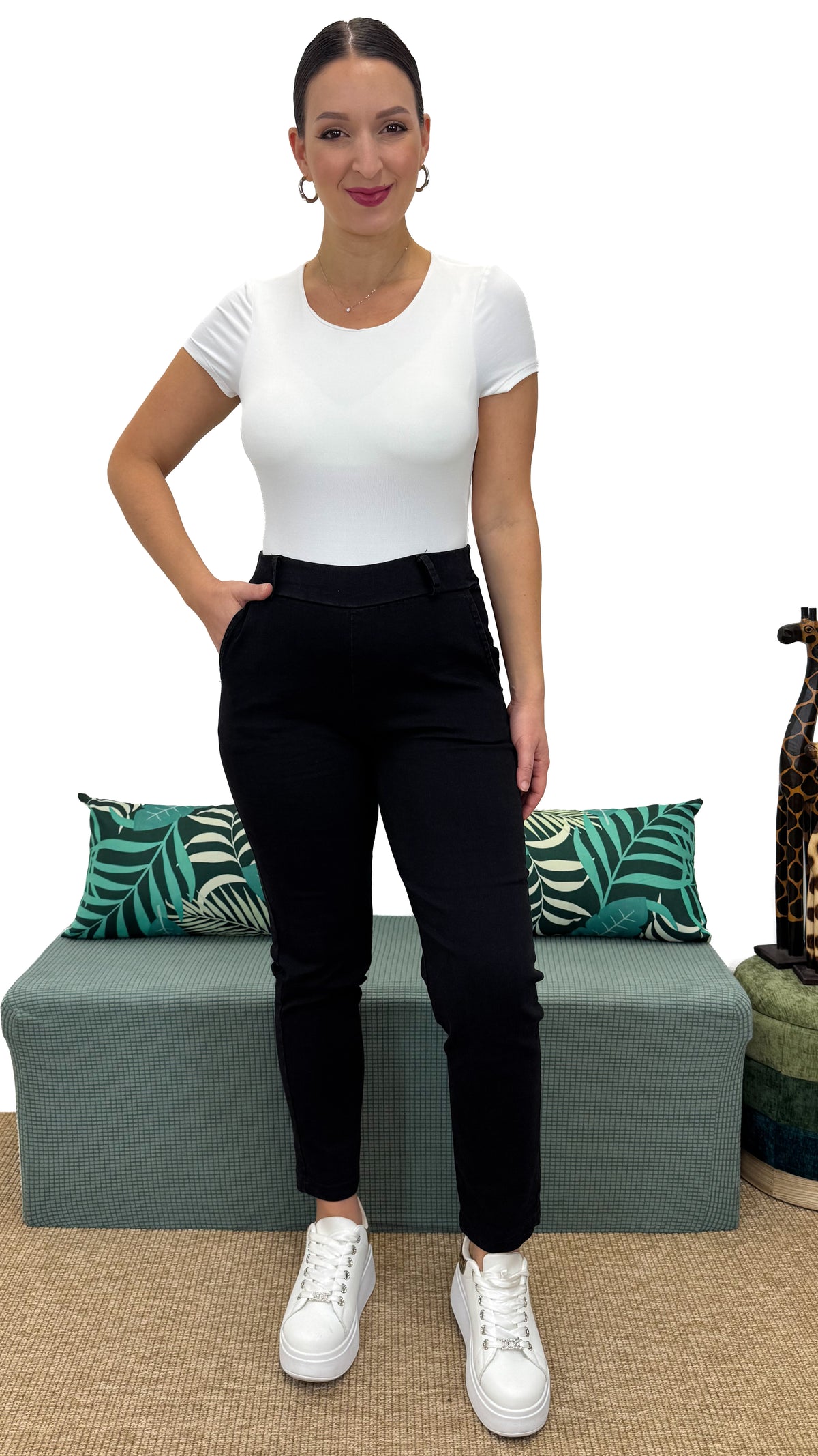 PANTALONE SKINNY LINEA PERFETTA NERO