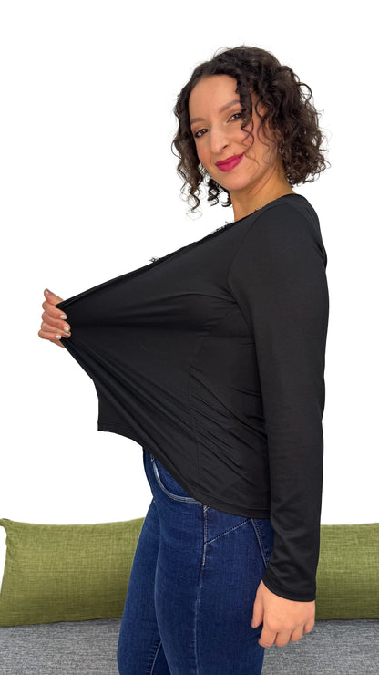 MAGLIA BASIC CON PIZZO