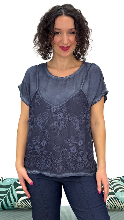 T-SHIRT DOPPIO EFFETTO