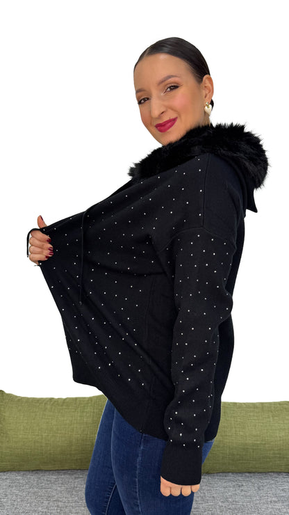 FELPA IN MAGLIA GLITTER