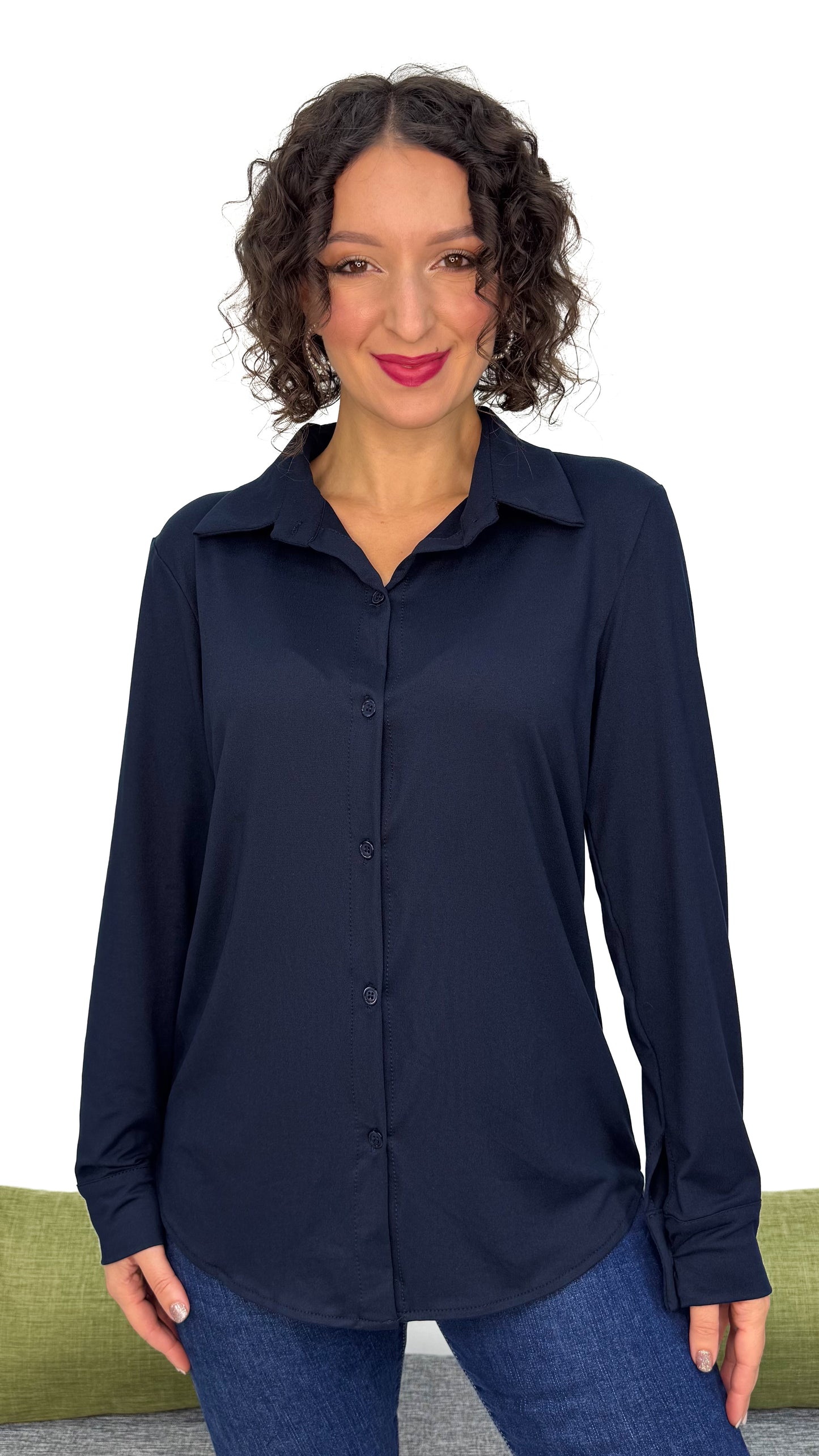 CAMICIA IN MAGLIA TINTA UNITA