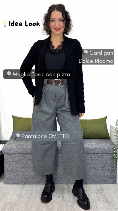 MAGLIA BASIC CON PIZZO