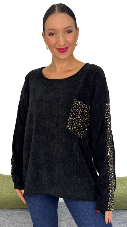 MAGLIA PAILLETTES LINEA MORBIDA