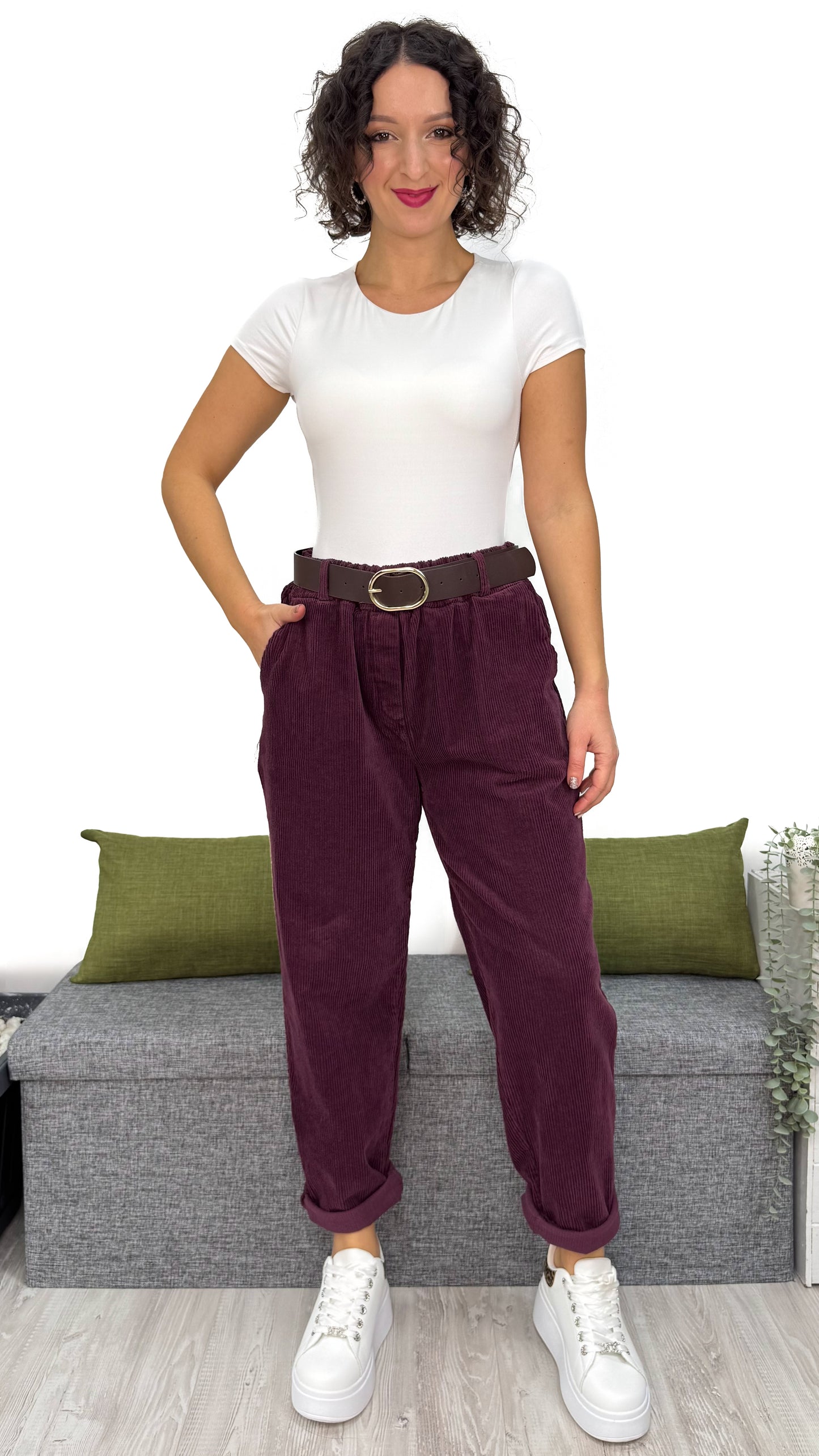 PANTALONE BALLON IN VELLUTO