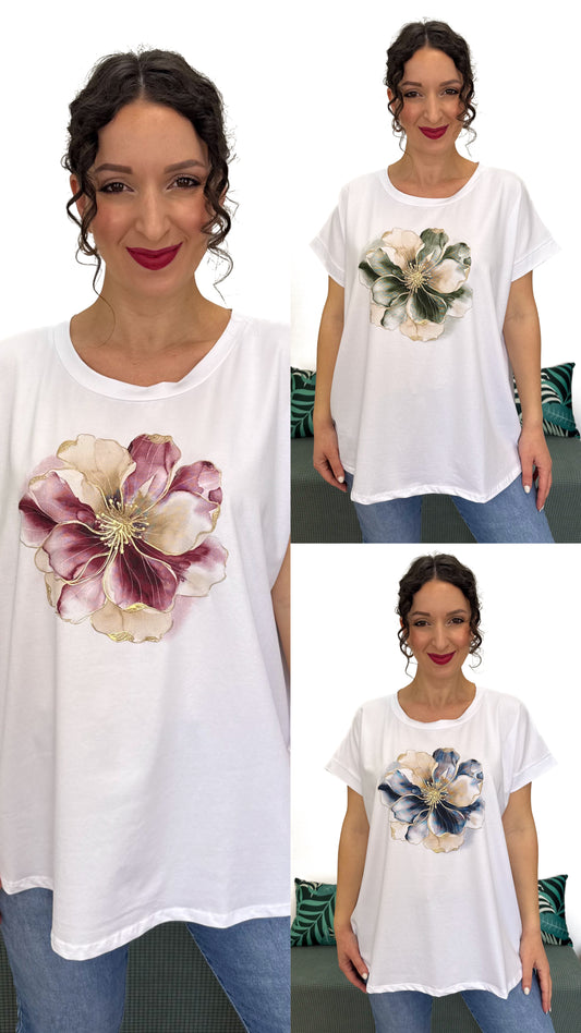 T-SHIRT PEONIA LINEA MORBIDA