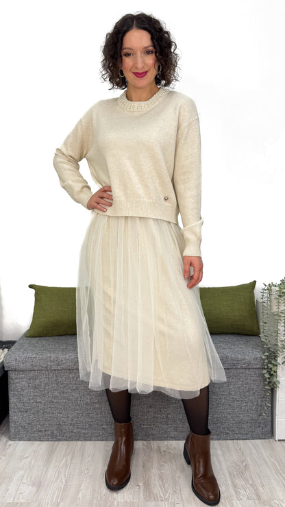 ABITO MAGLIA E TULLE