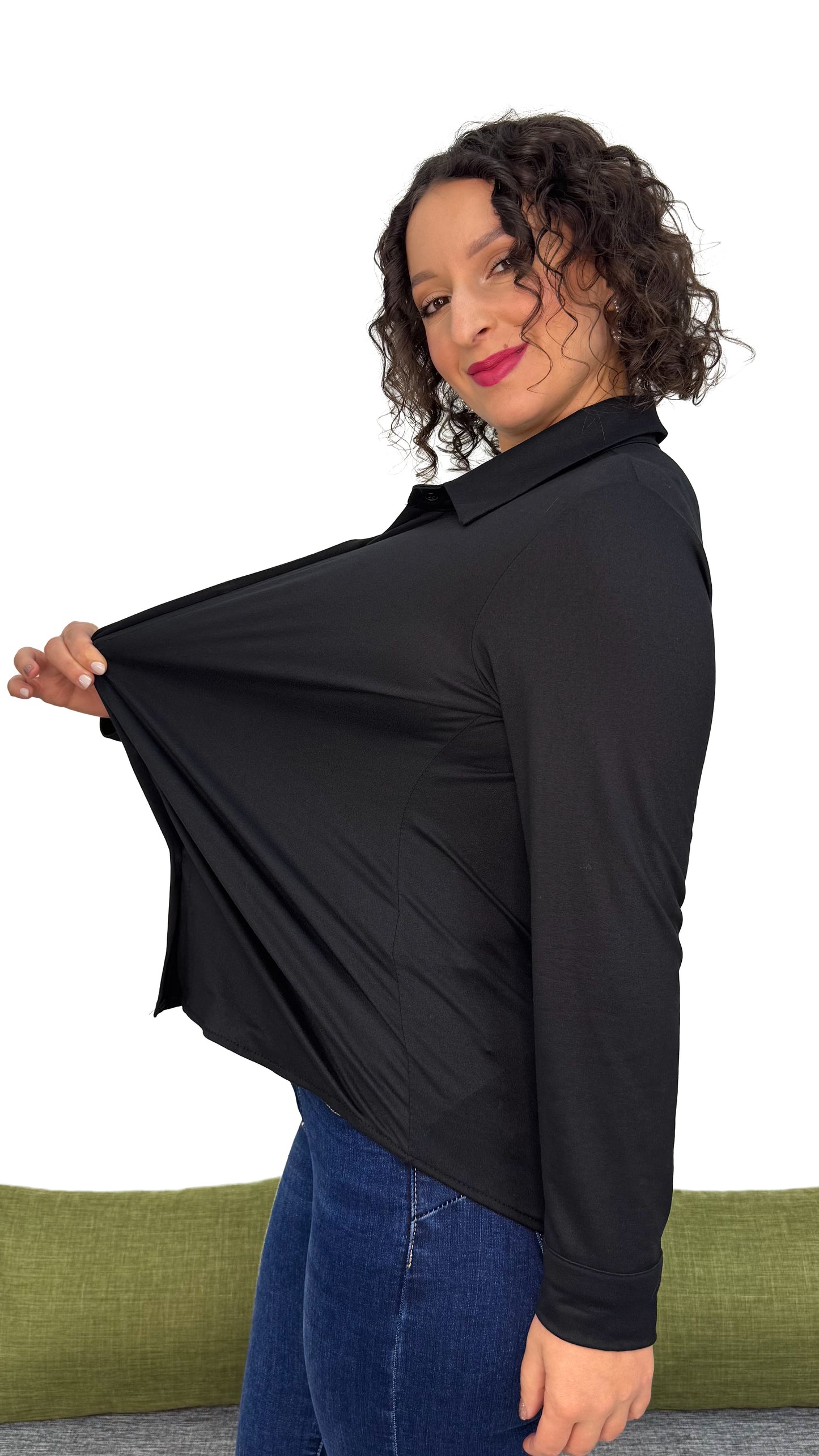 CAMICIA IN MAGLIA TINTA UNITA