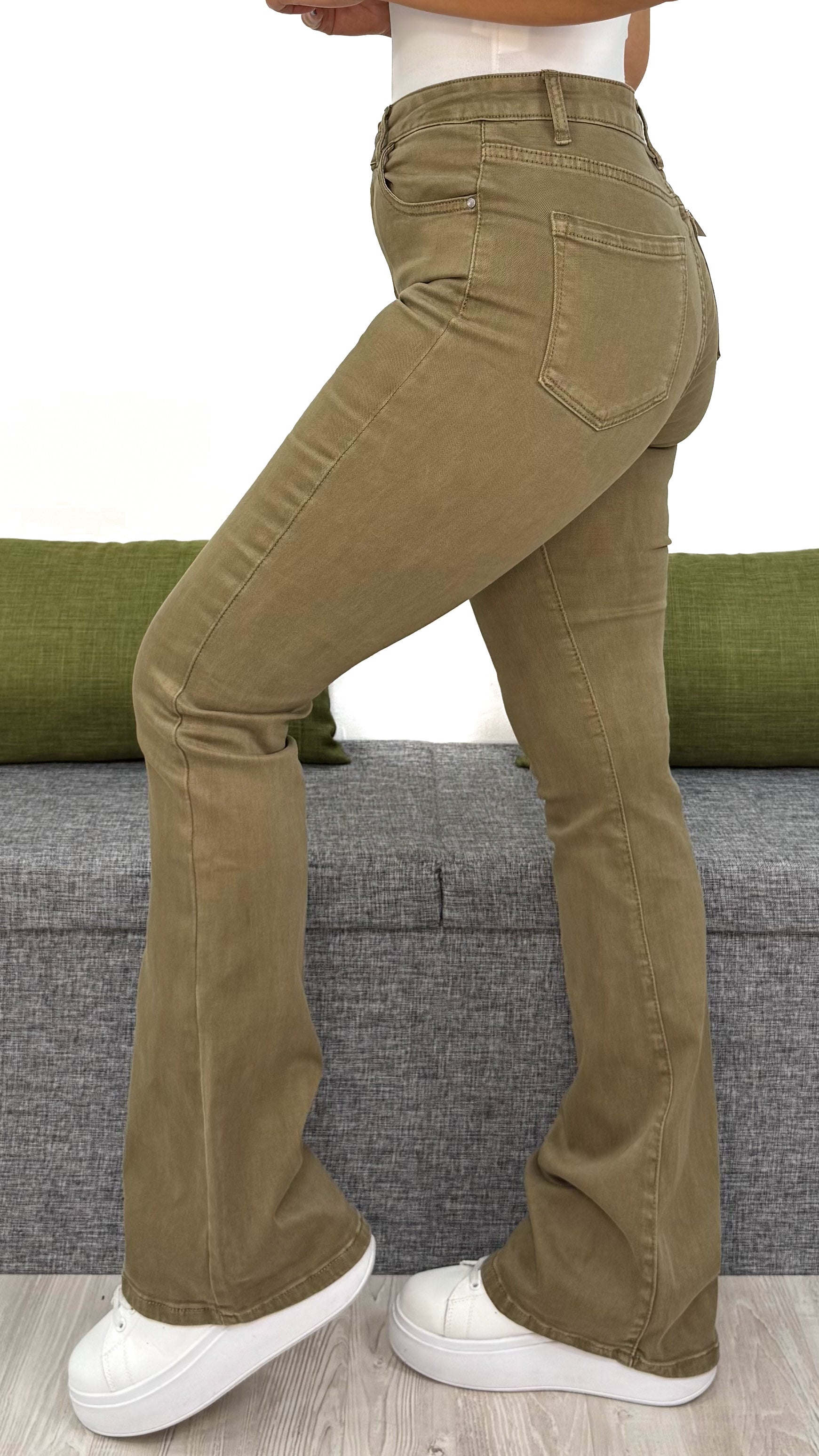JEANS FLARE NOCCIOLA SOLO TGXS