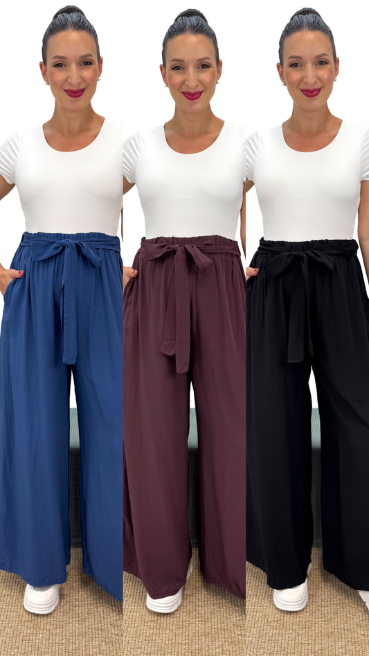PANTALONE PALAZZO IN VISCOSA