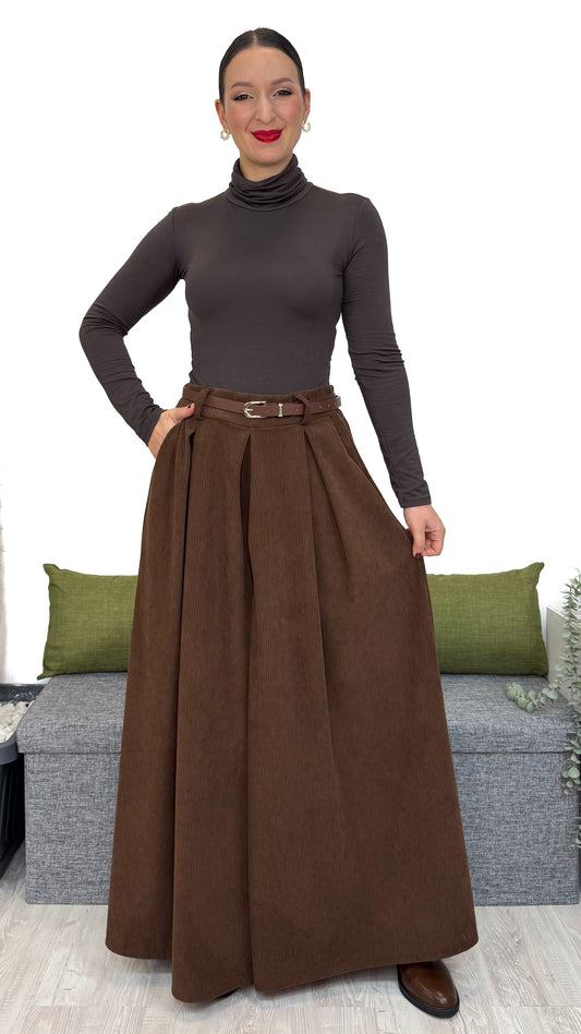 PANTAGONNA LUNGA IN VELLUTO