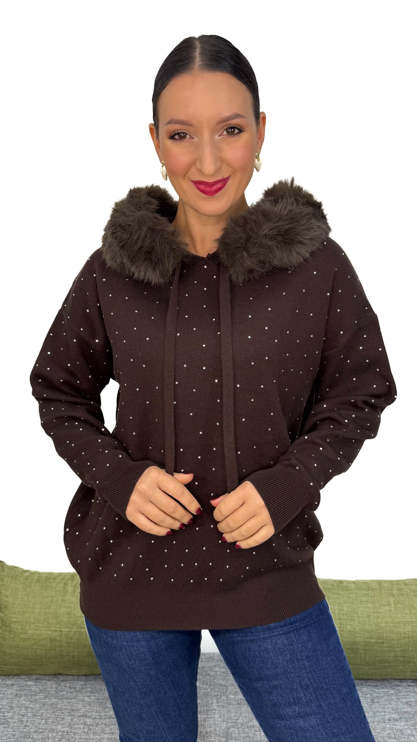 FELPA IN MAGLIA GLITTER