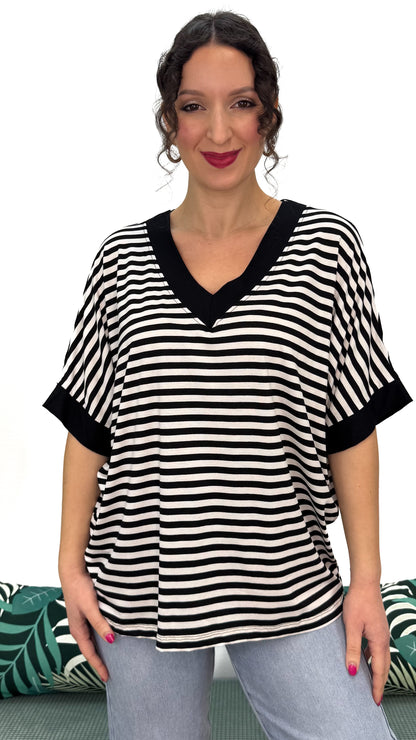 T-SHIRT MORBIDA A RIGHE