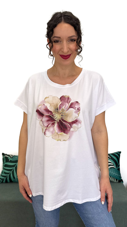 T-SHIRT PEONIA LINEA MORBIDA