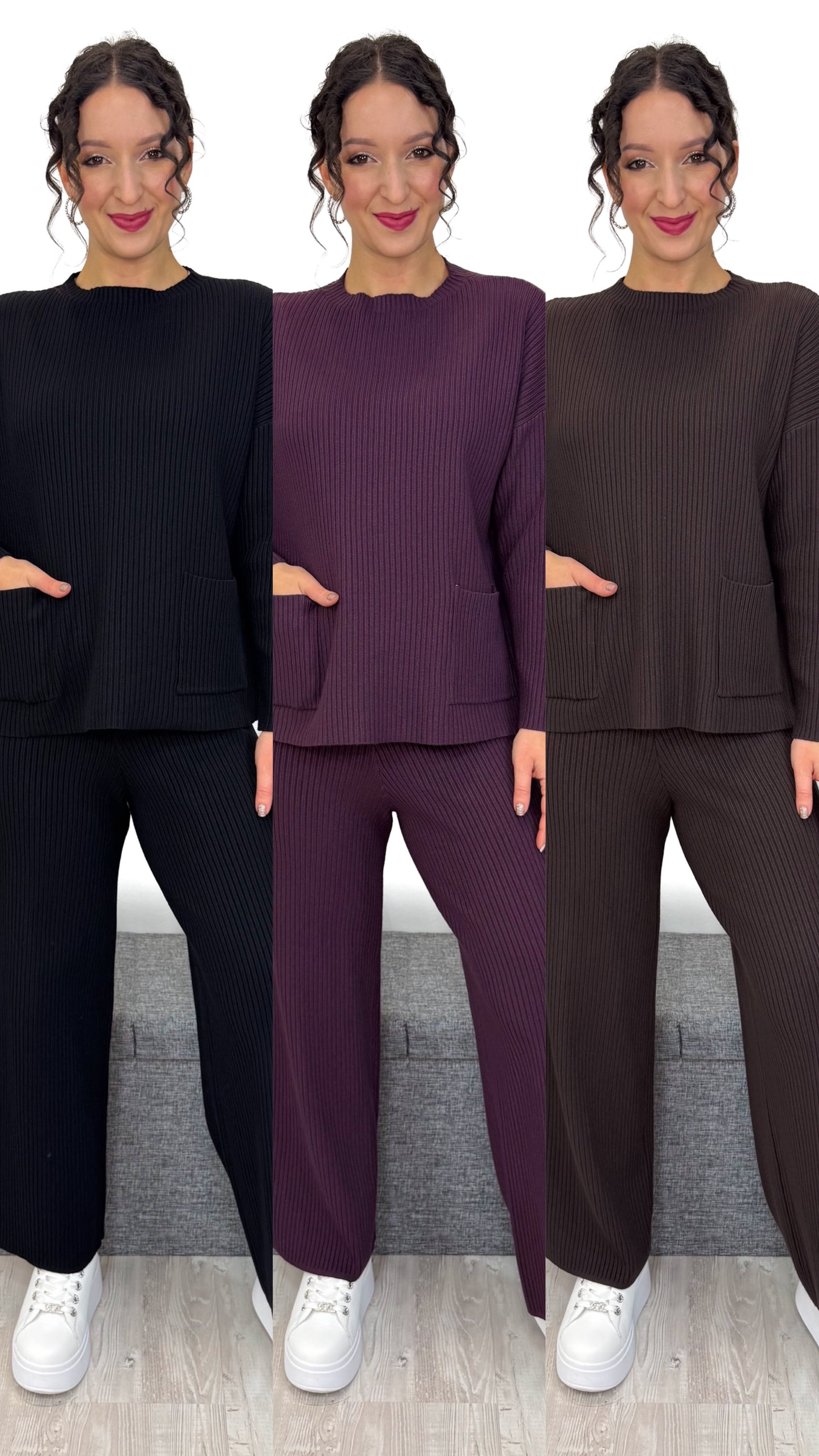 COORDINATO IN MAGLIA A COSTINE