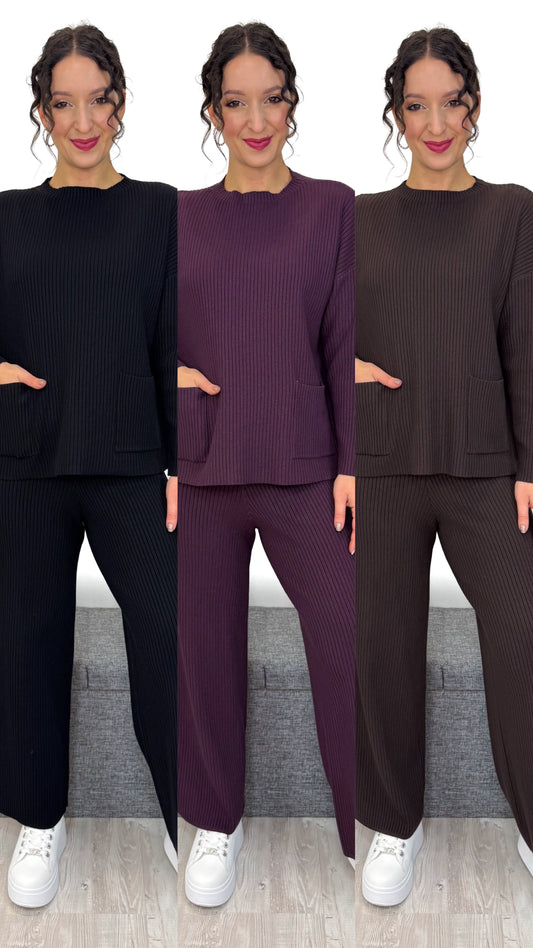 COORDINATO IN MAGLIA A COSTINE