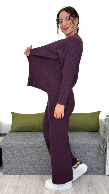 COORDINATO IN MAGLIA A COSTINE