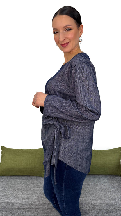 MAGLIA TWEED FIOCCO LATERALE