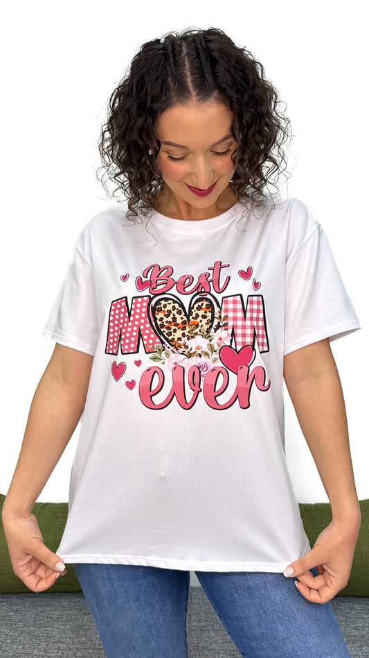 T-SHIRT BEST MOM EVER LINEA MORBIDA