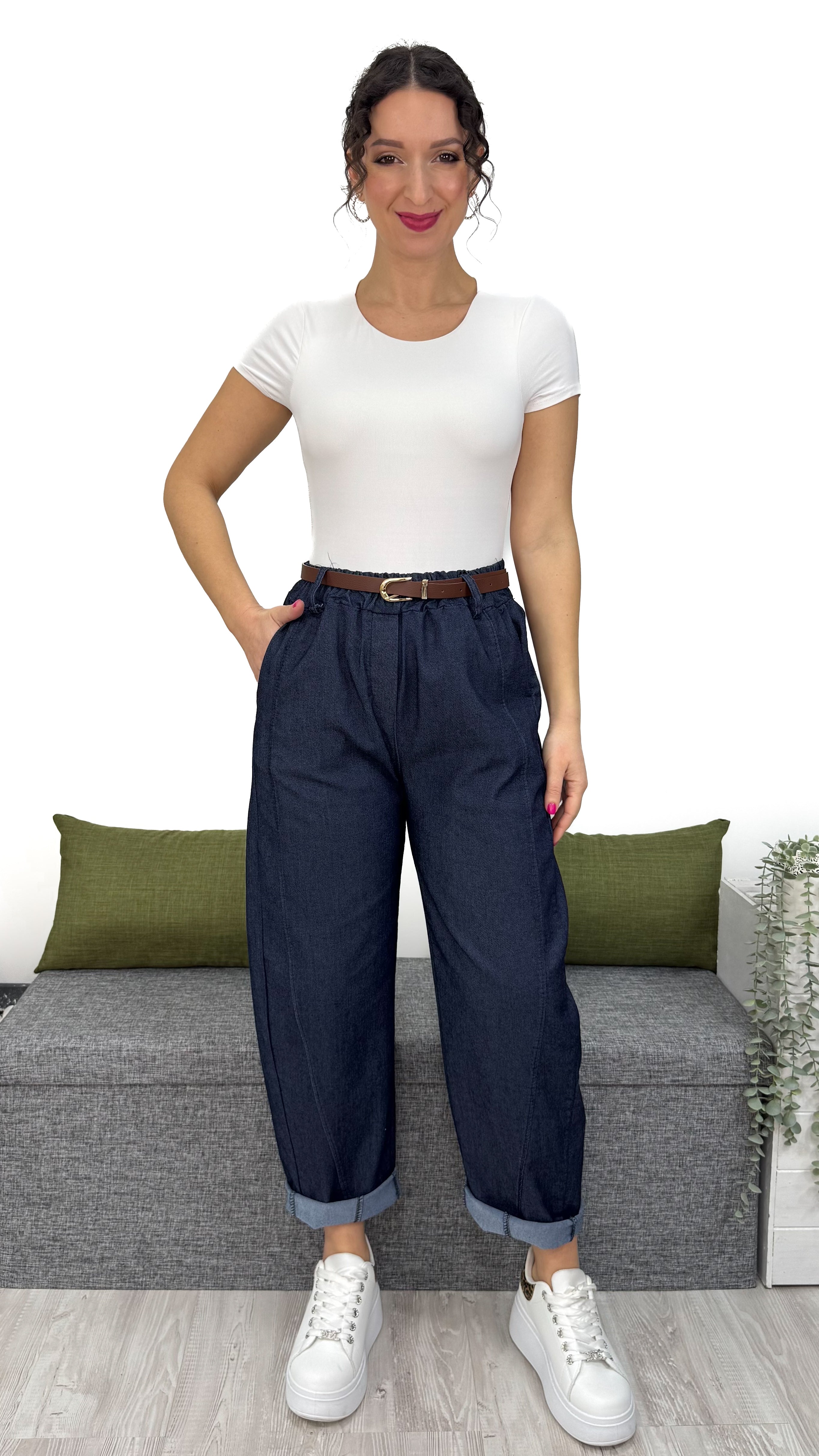 PANTALONE BALLON DENIM LEGGERO