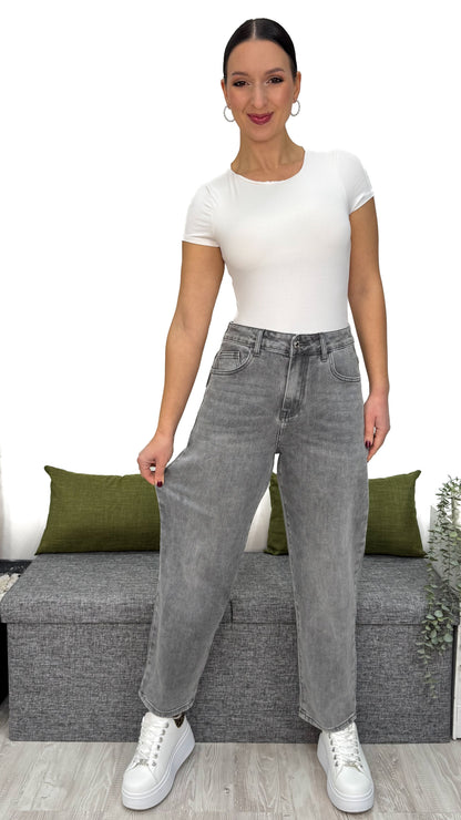 JEANS 2026 GREY MOM-FIT