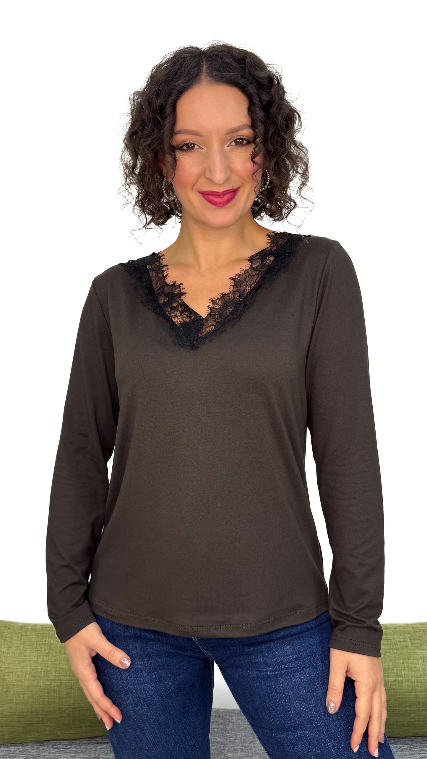 MAGLIA BASIC CON PIZZO