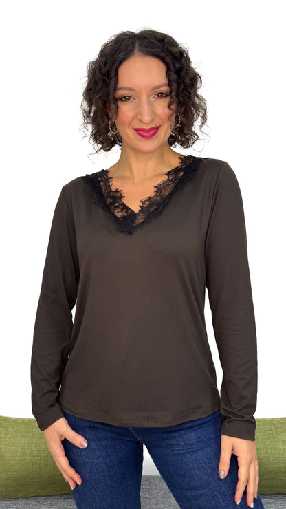 MAGLIA BASIC CON PIZZO